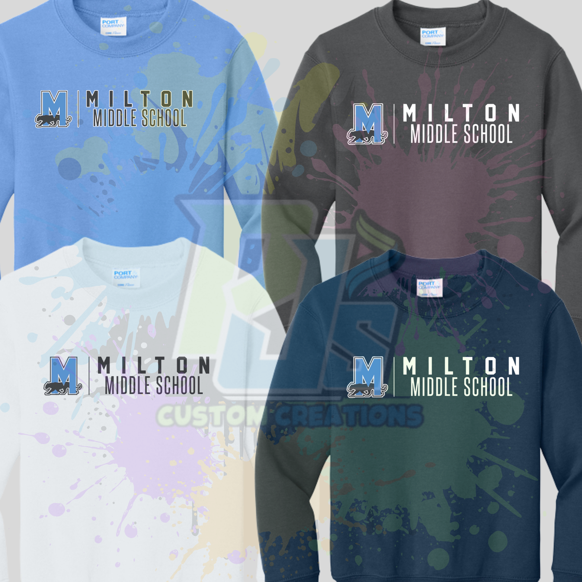 Design 6 Port & Co® Core Fleece Crewneck Sweatshirt PC78