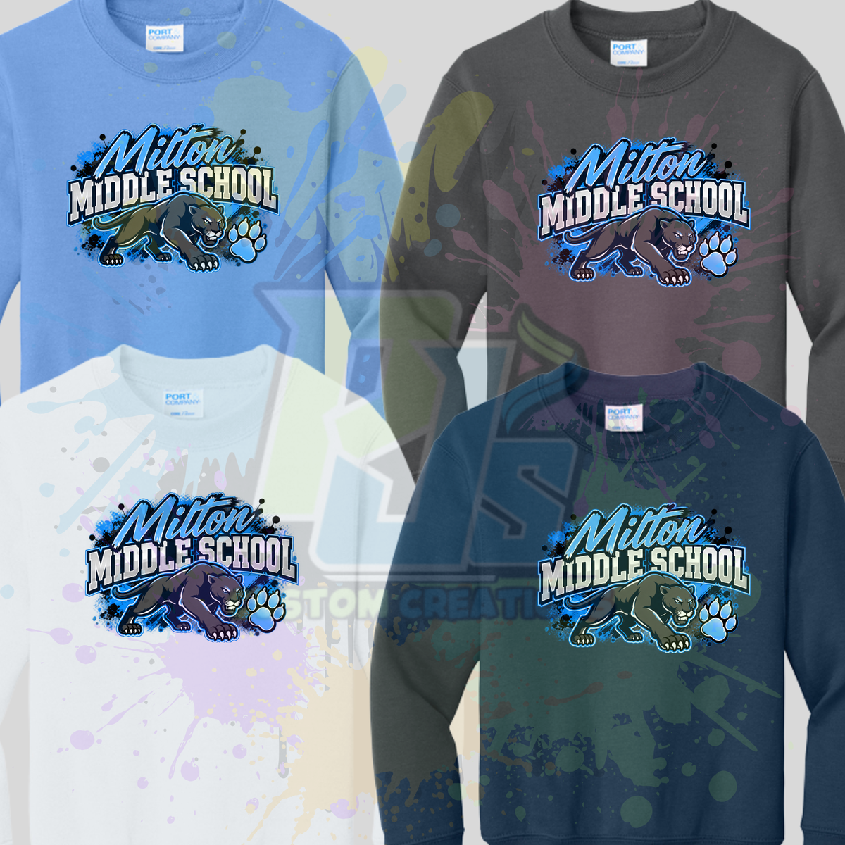 Design 1 Port & Co® Core Fleece Crewneck Sweatshirt PC78