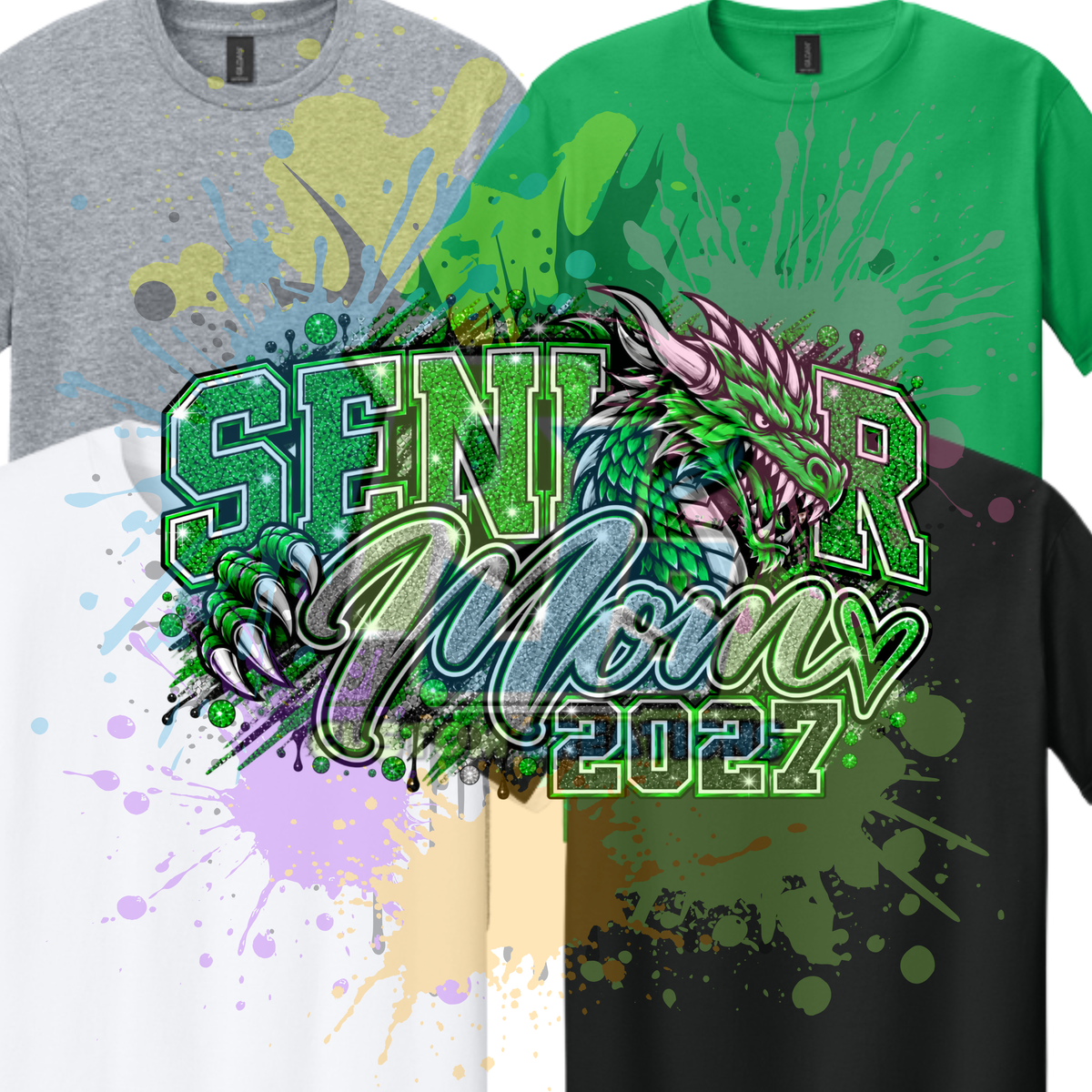 Senior Mom 2027 Gildan Softstyle & Jerzees Nublend