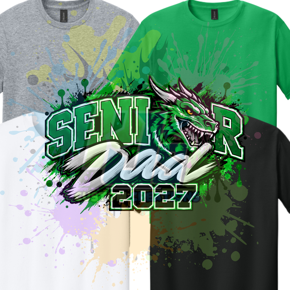 Senior Dad 2027 Gildan Softstyle & Jerzees Nublend