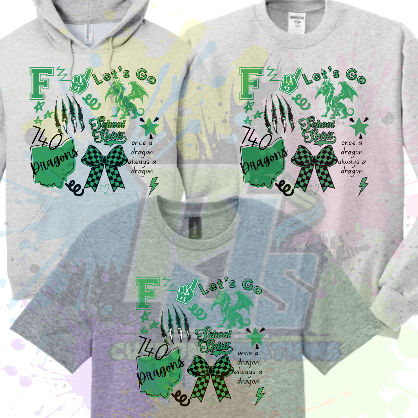 Fairland Collage- Black or Gray