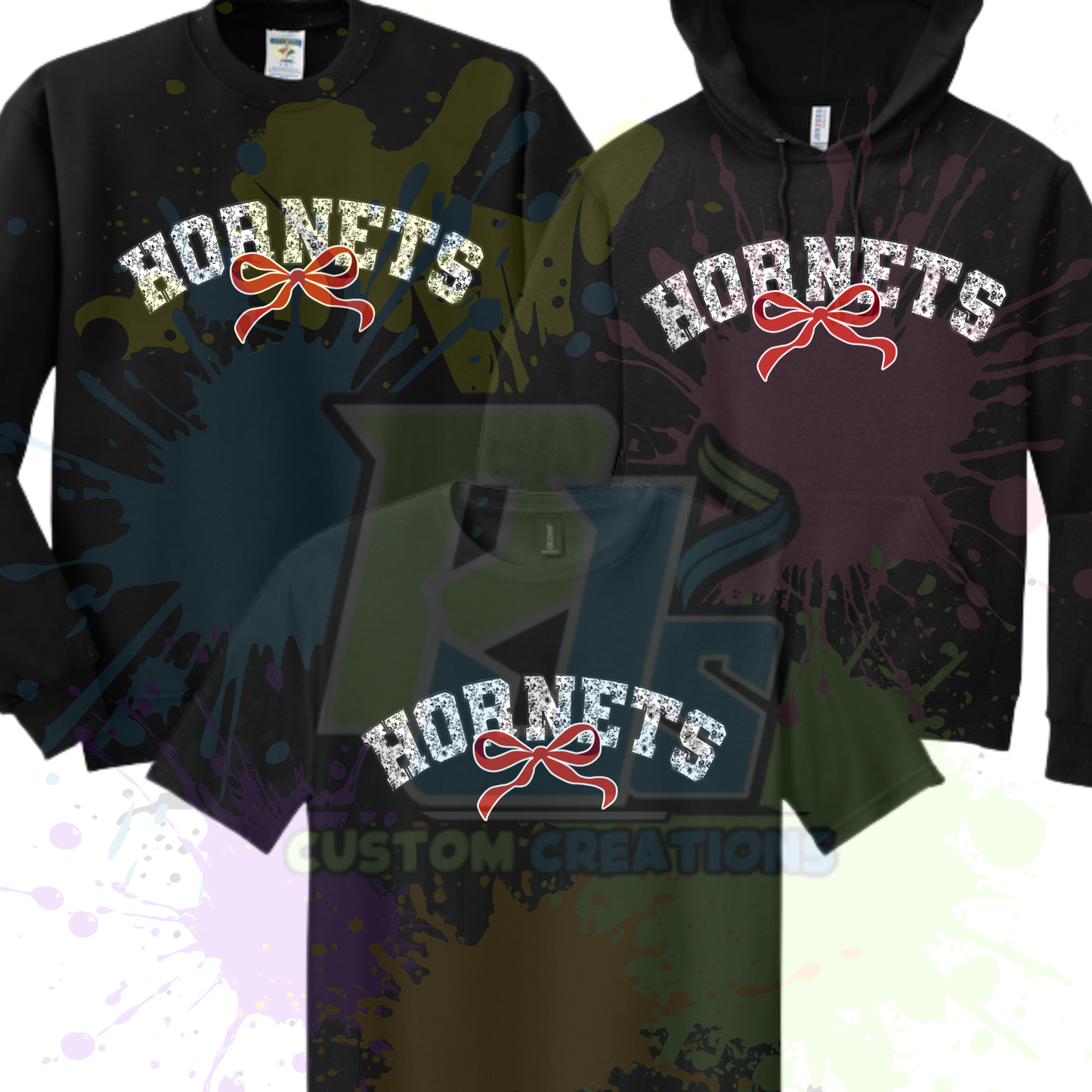 Hornets Bow- black or gray