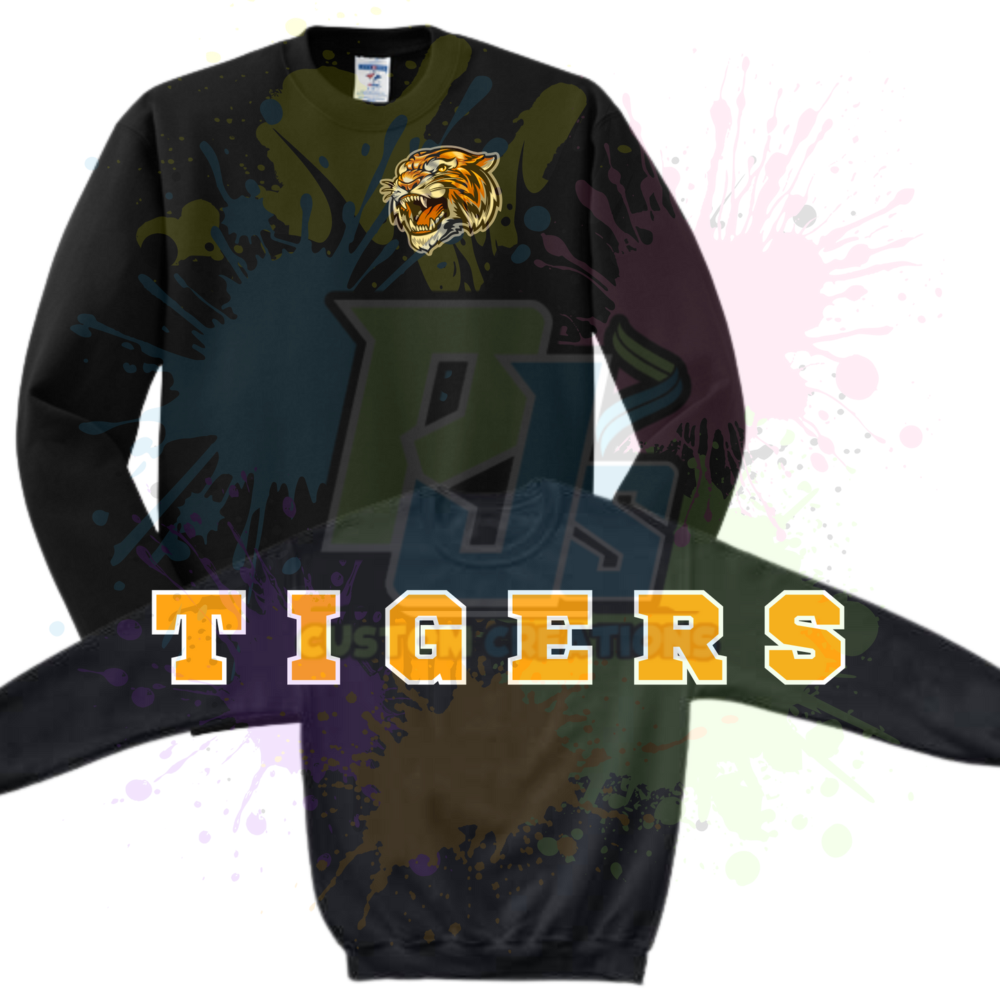 TIGERS back- Black 562M