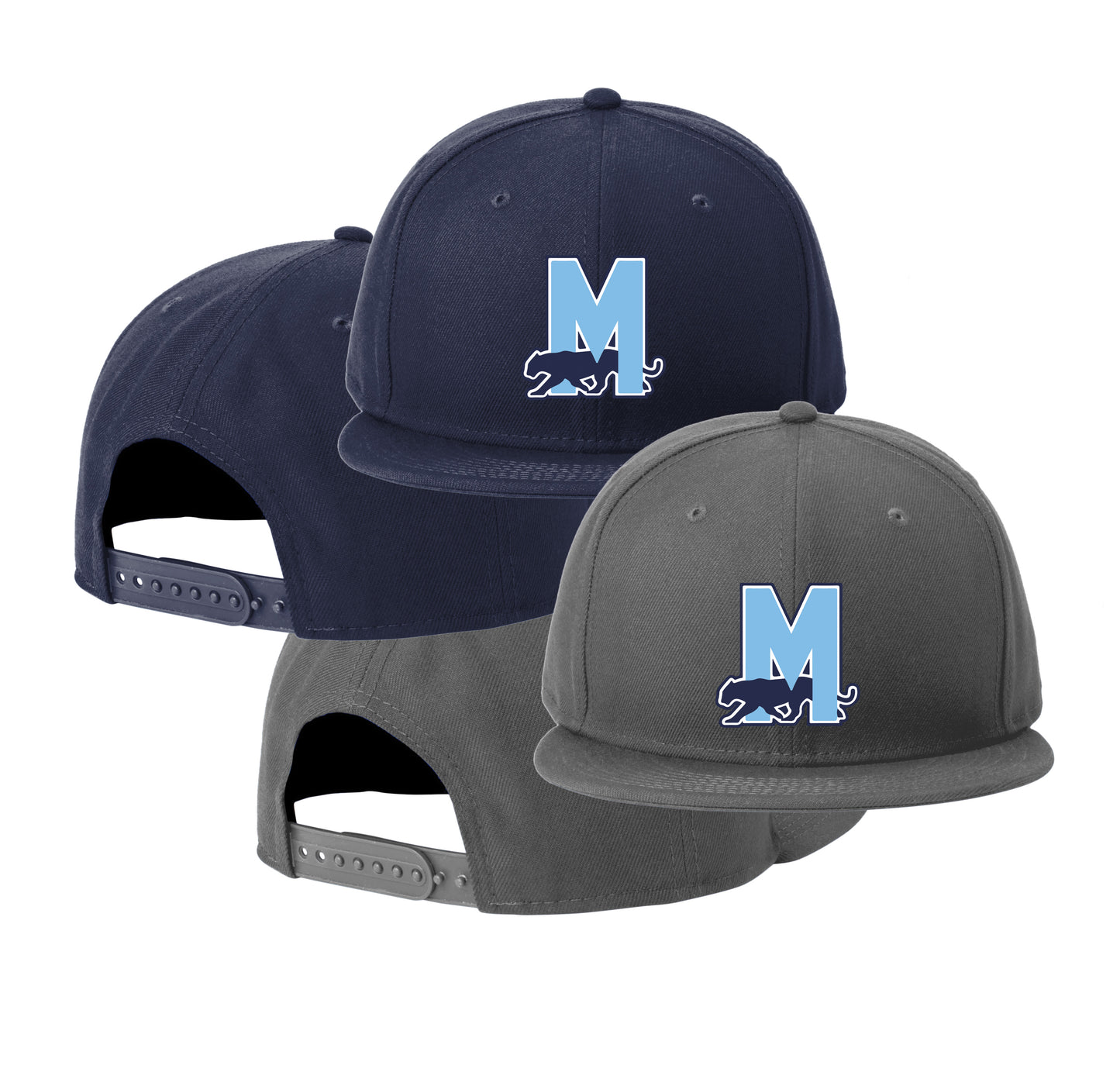 New Era ® Standard Fit Flat Bill Snapback Cap (NE4020) D14EMB