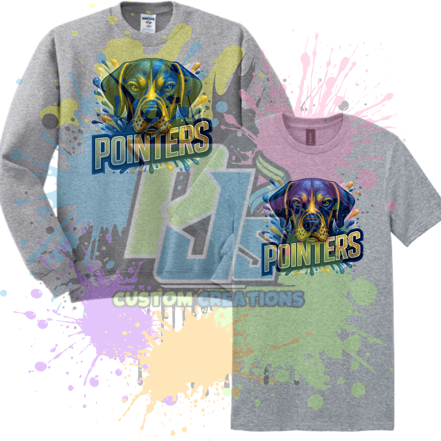 Faux Glitter Pointer Dog