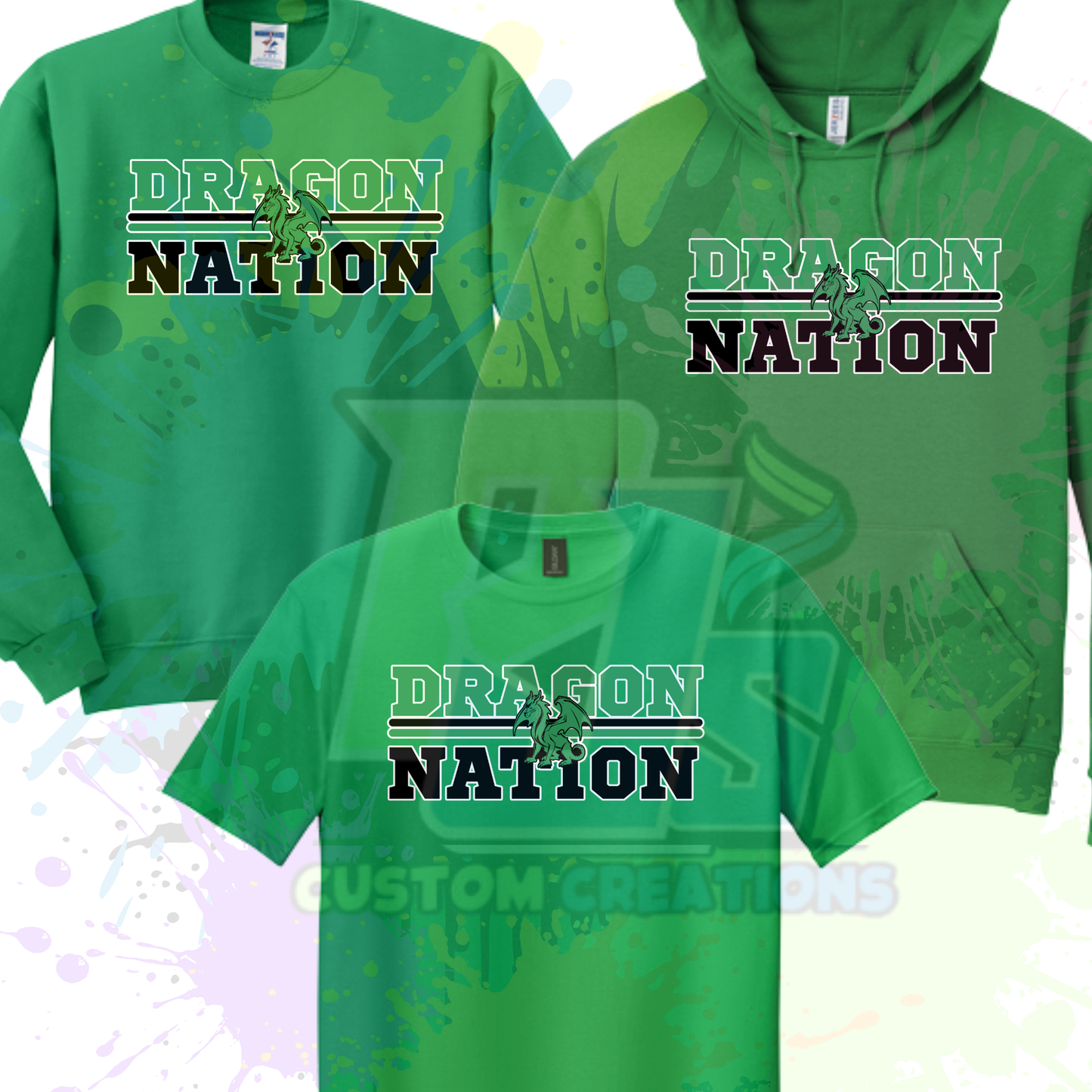 Dragon Nation- Black, Gray, Green