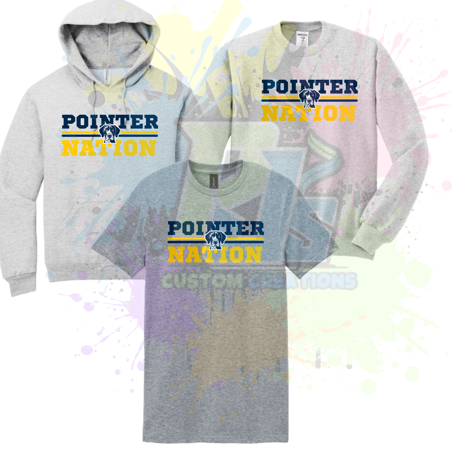 Pointer Nation- Gray, Navy, or Gold