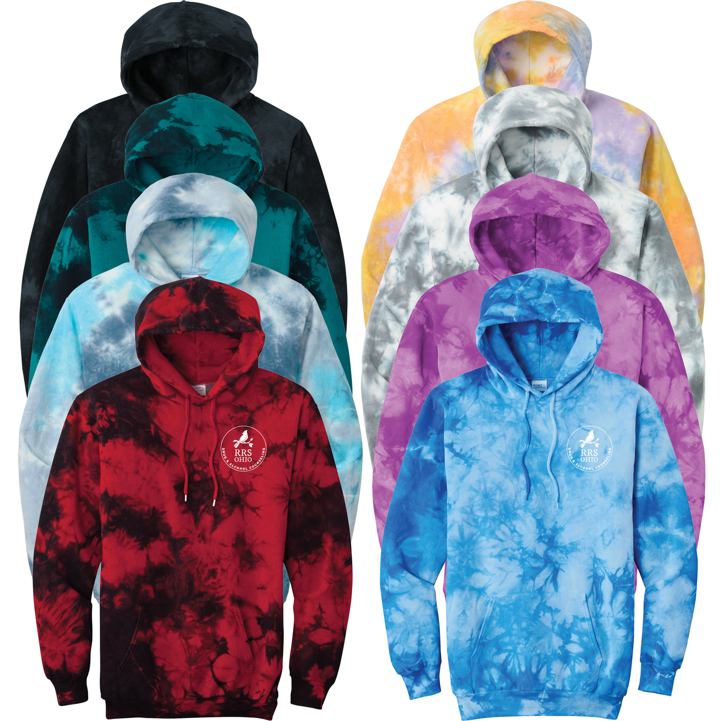 Port & Company® Crystal Tie-Dye Pullover Hoodie (PC144)