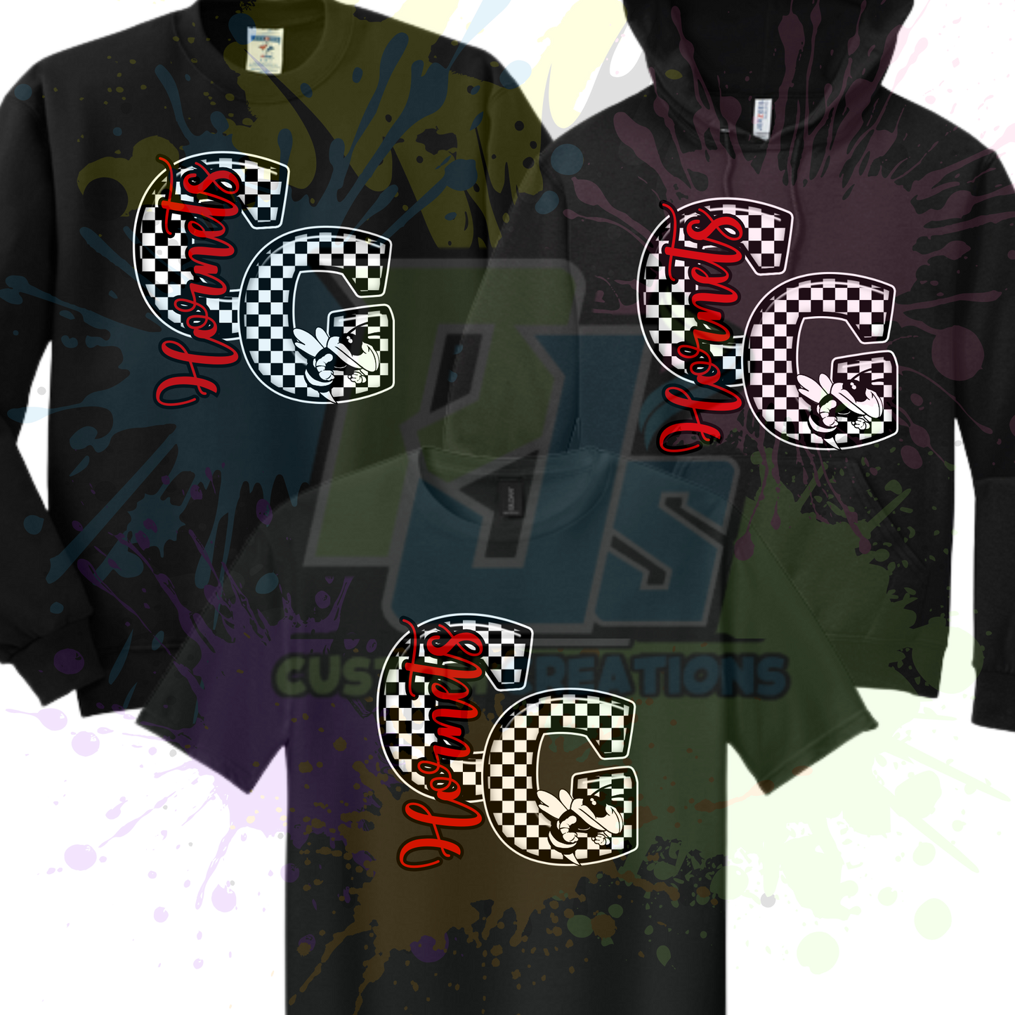 Checkered CG- black or gray