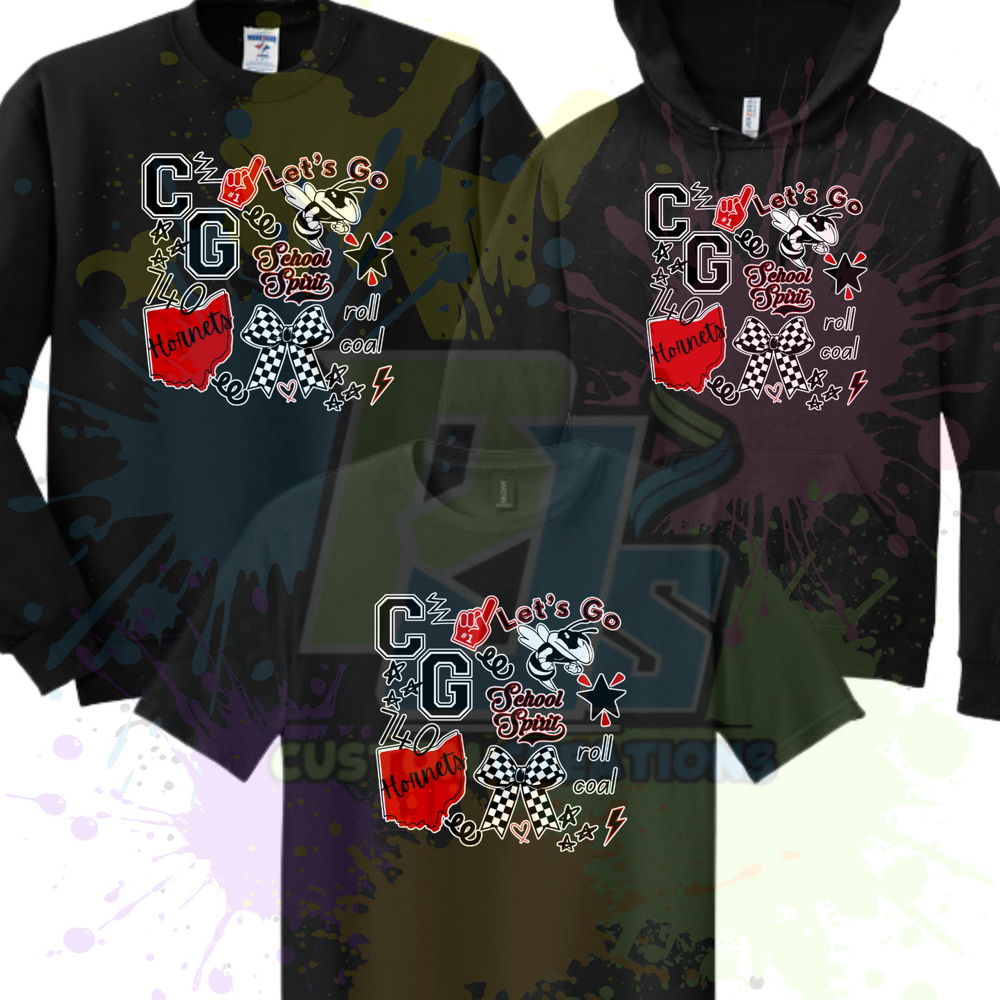 Coal Grove Collage- Black or Gray