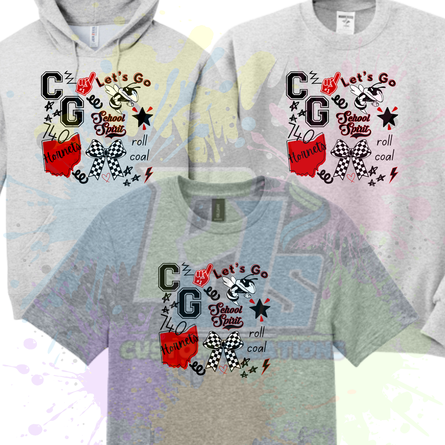 Coal Grove Collage- Black or Gray