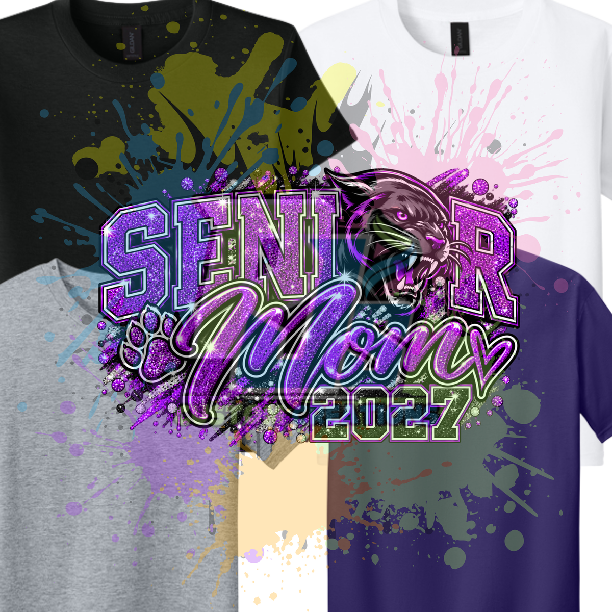Senior Mom 2027 Gildan Softstyle & Jerzees Nublend
