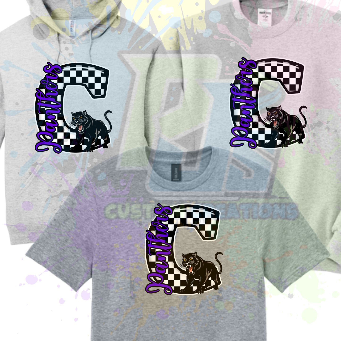 Checkered C- black or gray