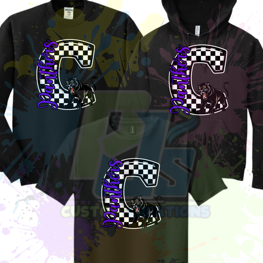 Checkered C- black or gray