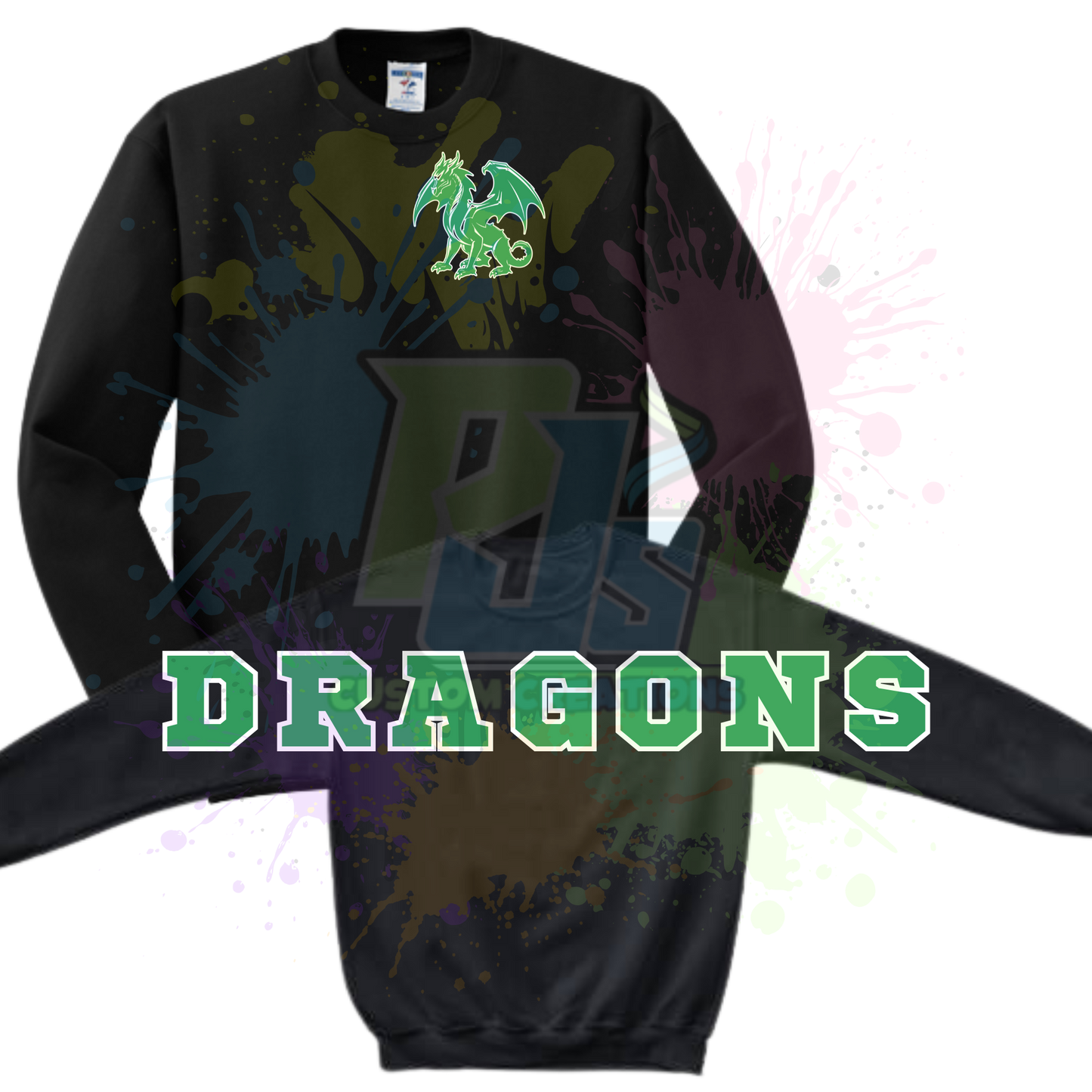 DRAGONS back- Black 562M