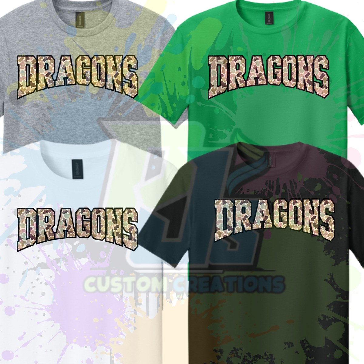 Dragons Camo Letters
