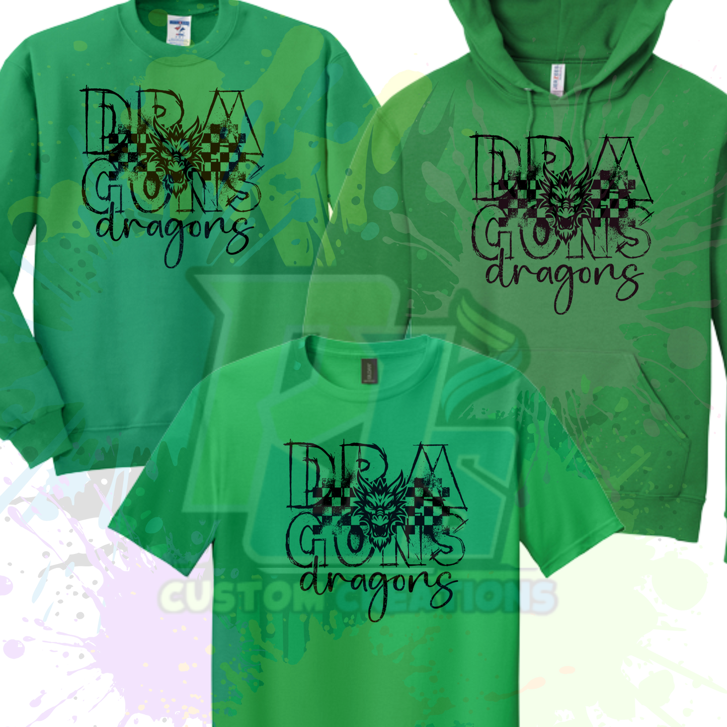 Dragons w/ Dragon- Green