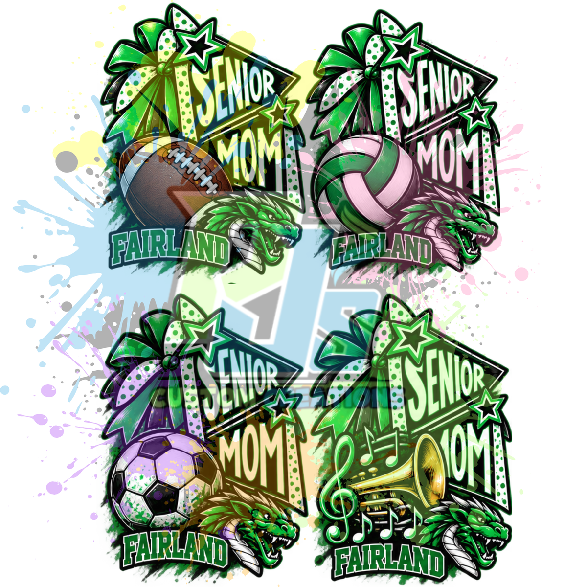 Sports Senior Mom FHS Gildan Softstyle & Jerzees Nublend