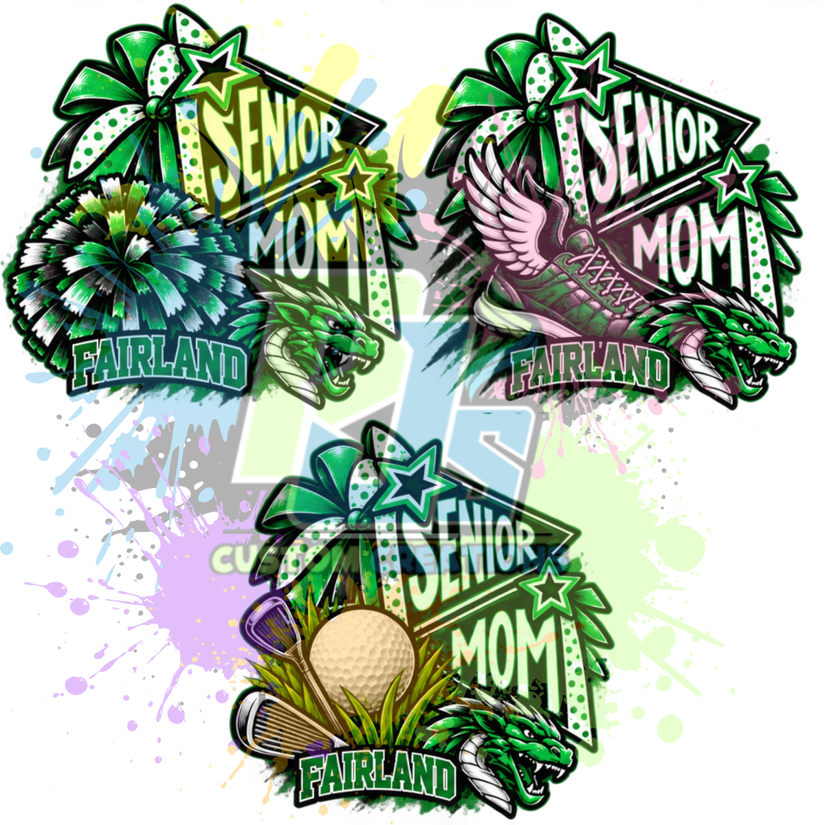 Sports Senior Mom FHS Gildan Softstyle & Jerzees Nublend