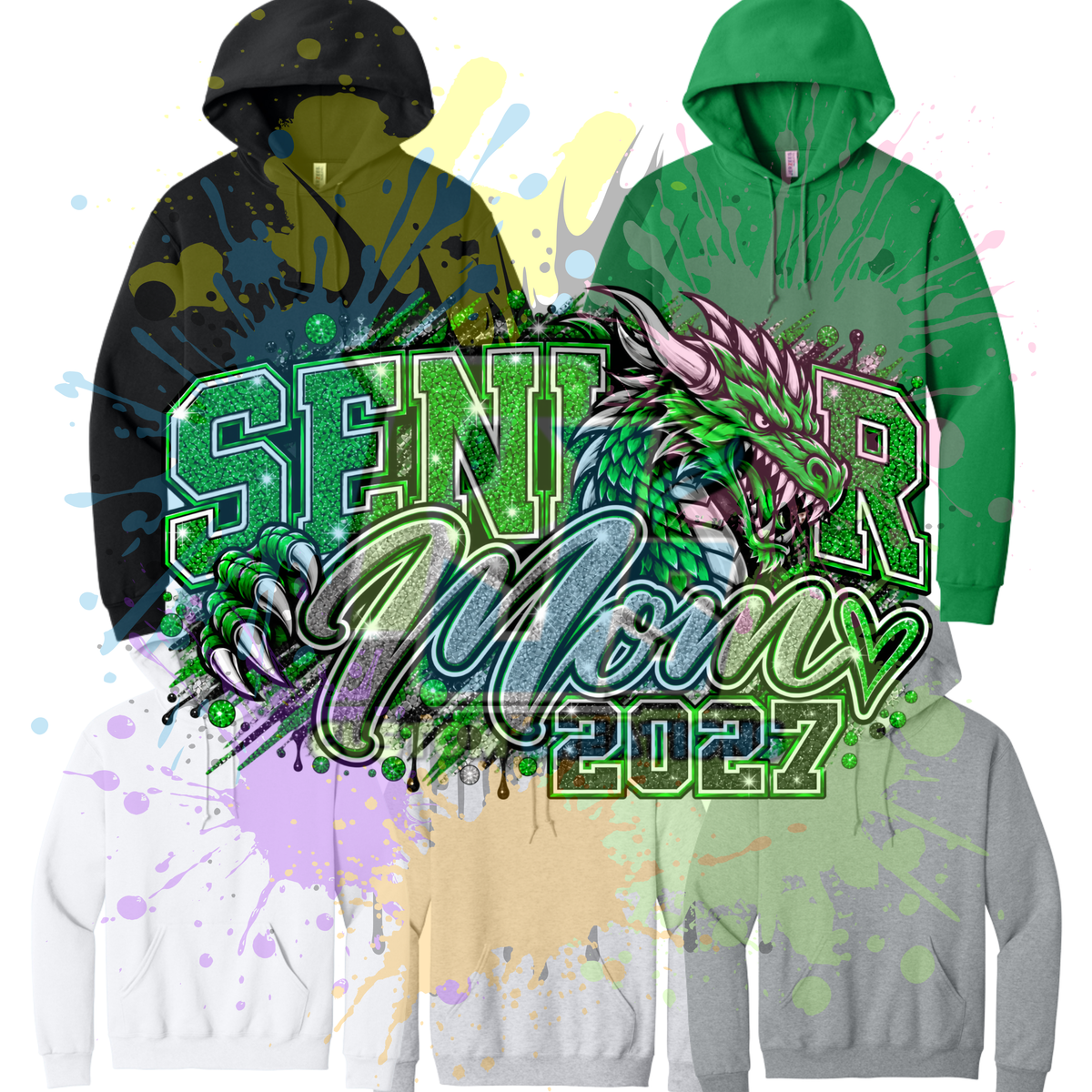 Senior Mom 2027 Gildan Softstyle & Jerzees Nublend