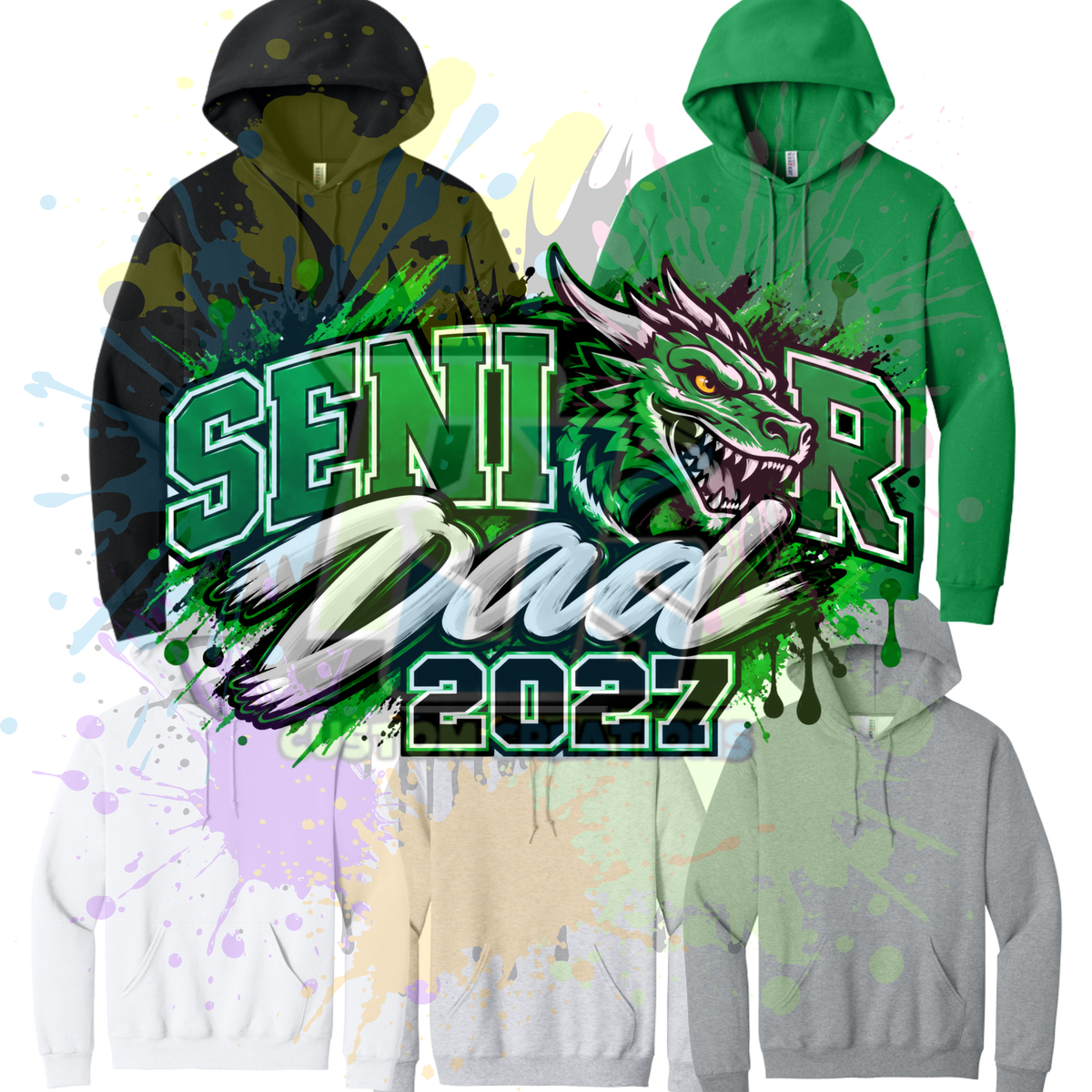 Senior Dad 2027 Gildan Softstyle & Jerzees Nublend