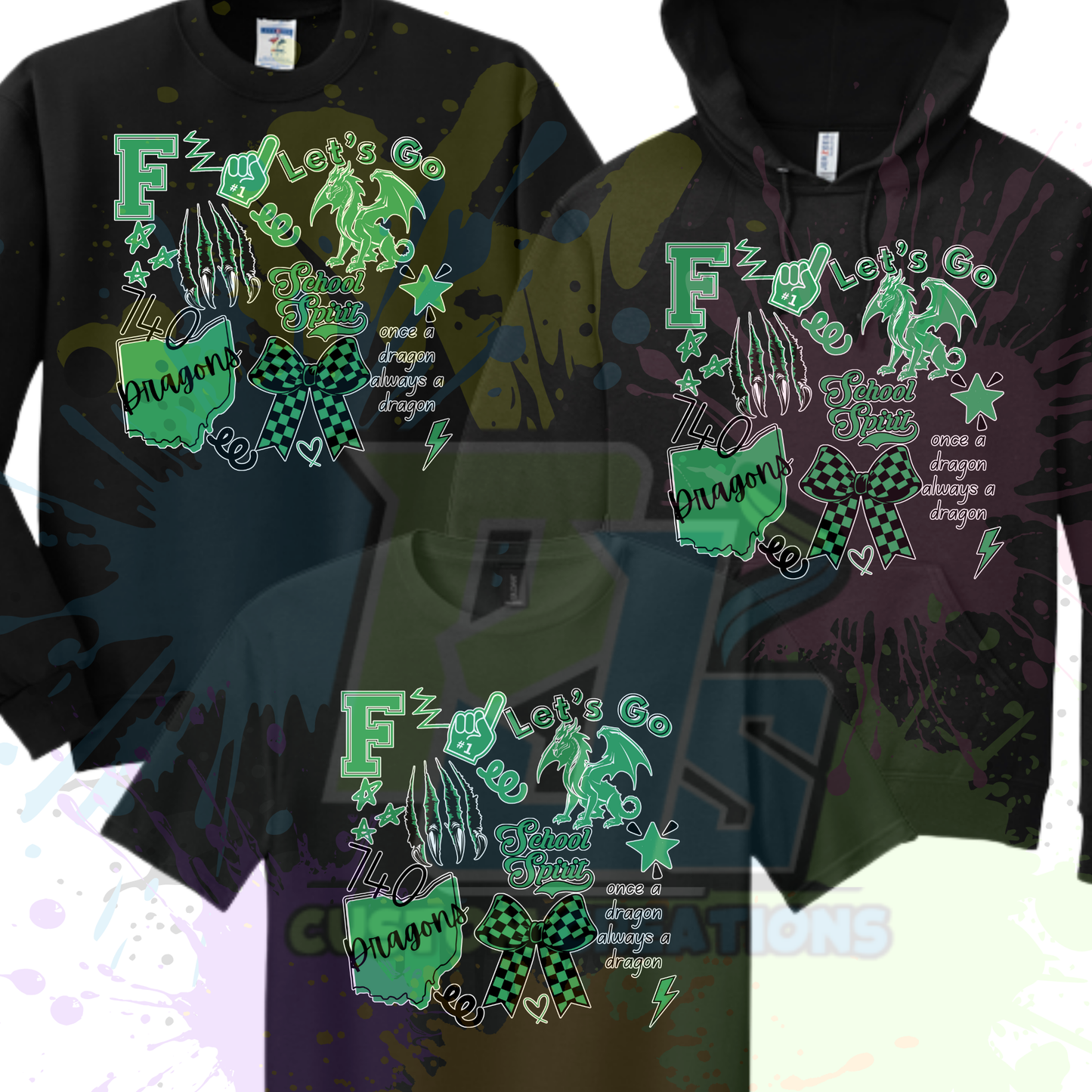 Fairland Collage- Black or Gray