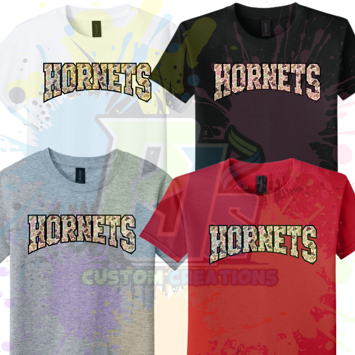 Hornets Camo Letters