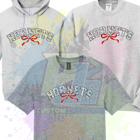 Hornets Bow- black or gray