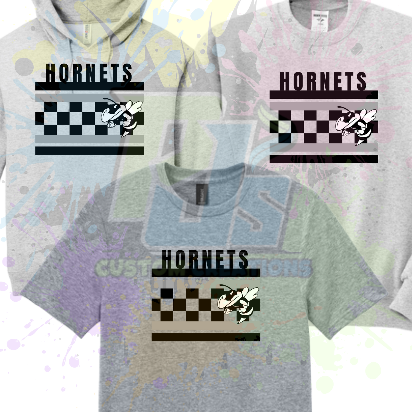 Hornets Checker- red or gray