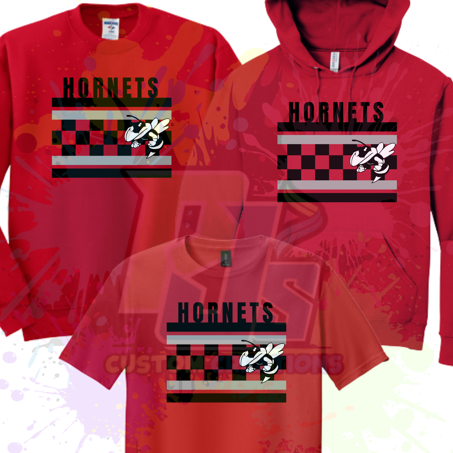 Hornets Checker- red or gray