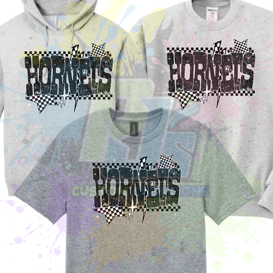 Hornets with Stars- red or gray