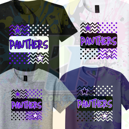Panthers Zigzag/polka dots