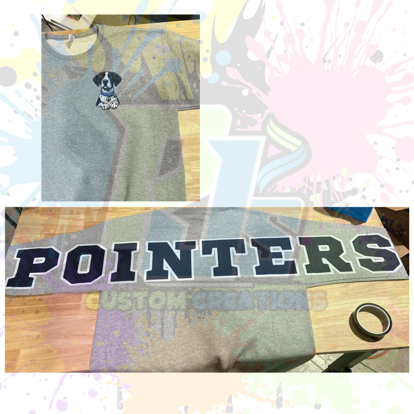 POINTERS back- Navy or Gray 562M