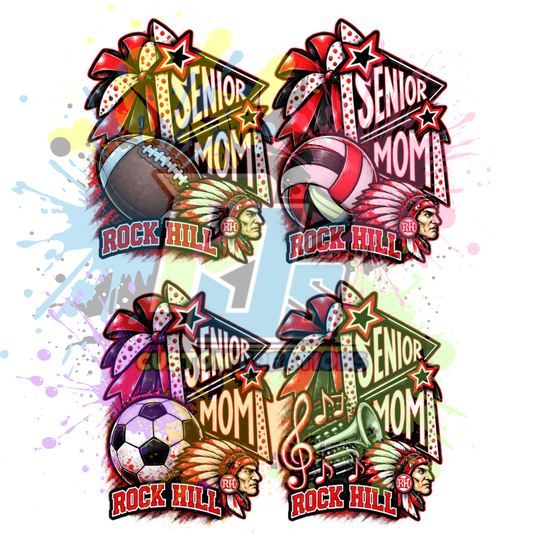 Sports Senior Mom RH Gildan Softstyle & Jerzees Nublend