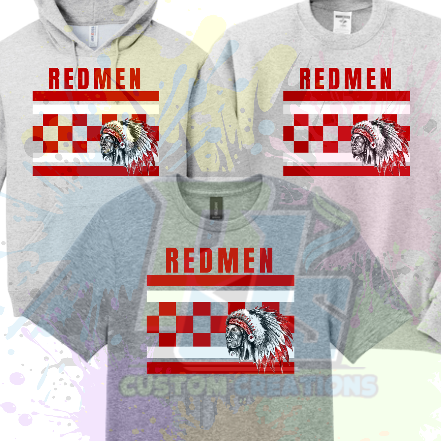 Redmen Checkered- Black or Gray