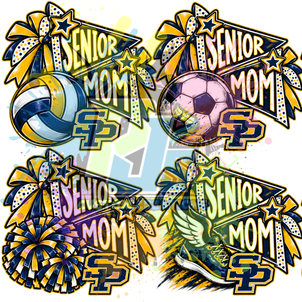 Sports Senior Mom SP Gildan Softstyle & Jerzees Nublend