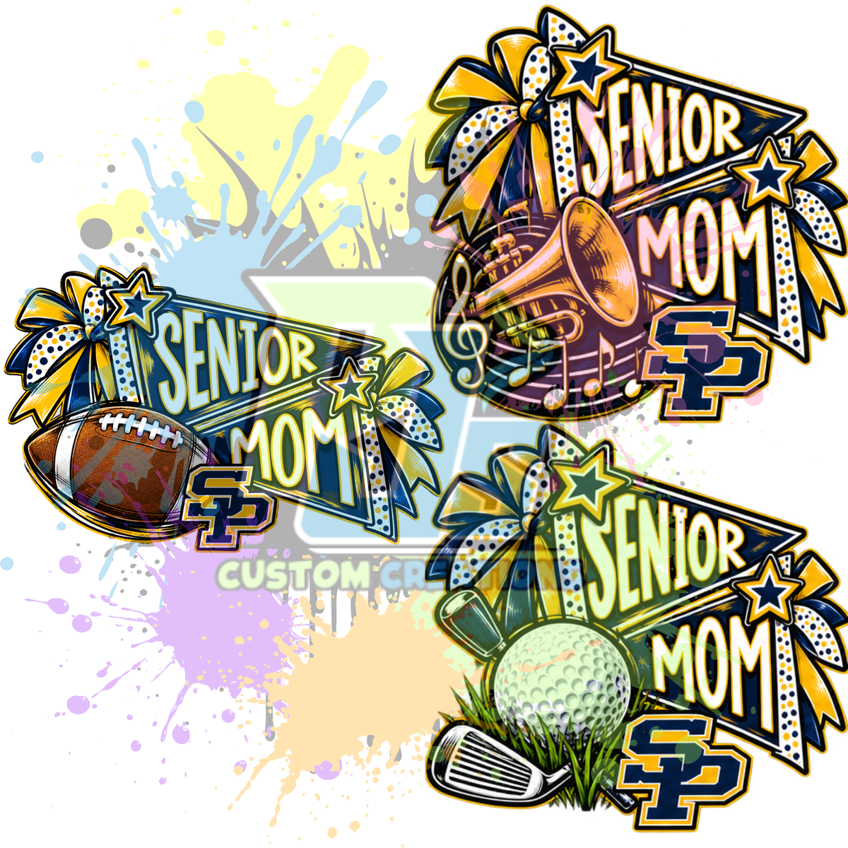 Sports Senior Mom SP Gildan Softstyle & Jerzees Nublend