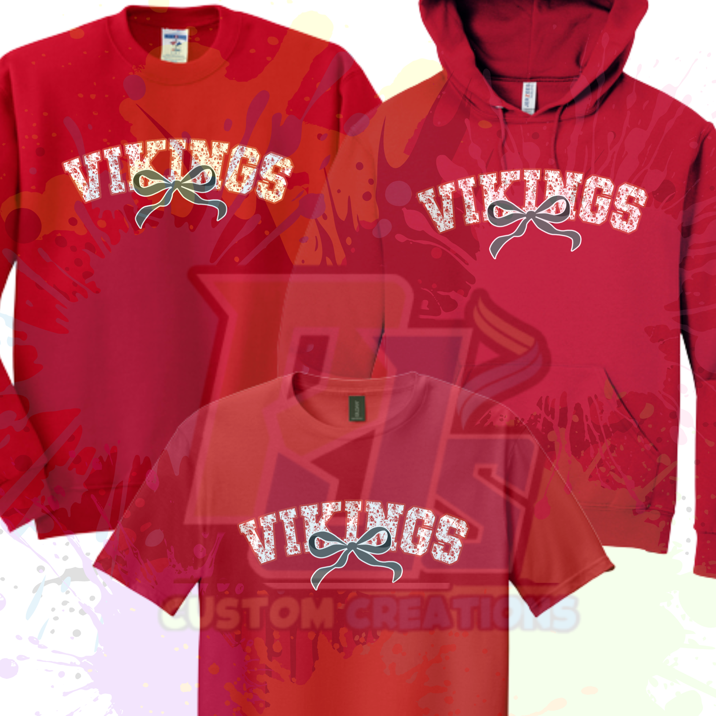 Vikings Bow- Red or Gray