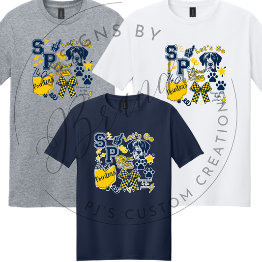 Pointers Spirit Collage Tshirts- Gildan