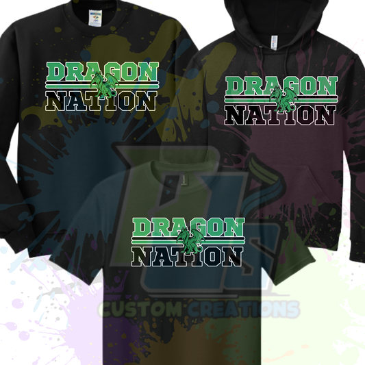 Dragon Nation- Black, Gray, Green