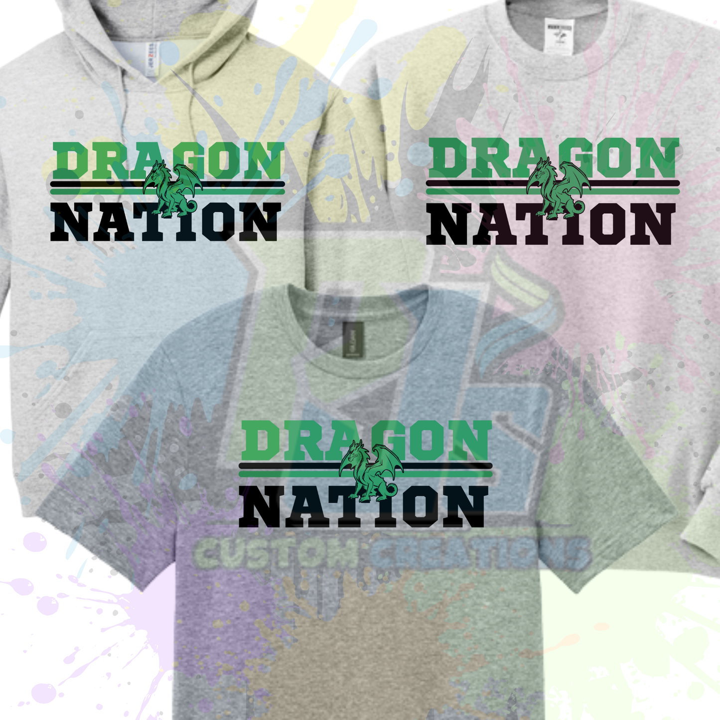 Dragon Nation- Black, Gray, Green