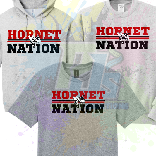 Hornet Nation- Black or Gray