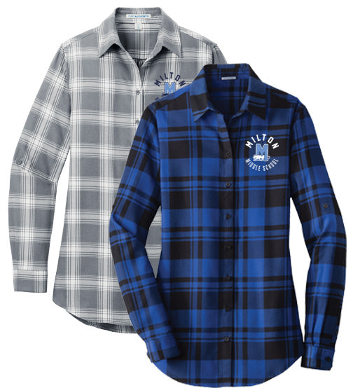 Port Authority® Ladies Plaid Flannel Tunic LW668 D13EMB