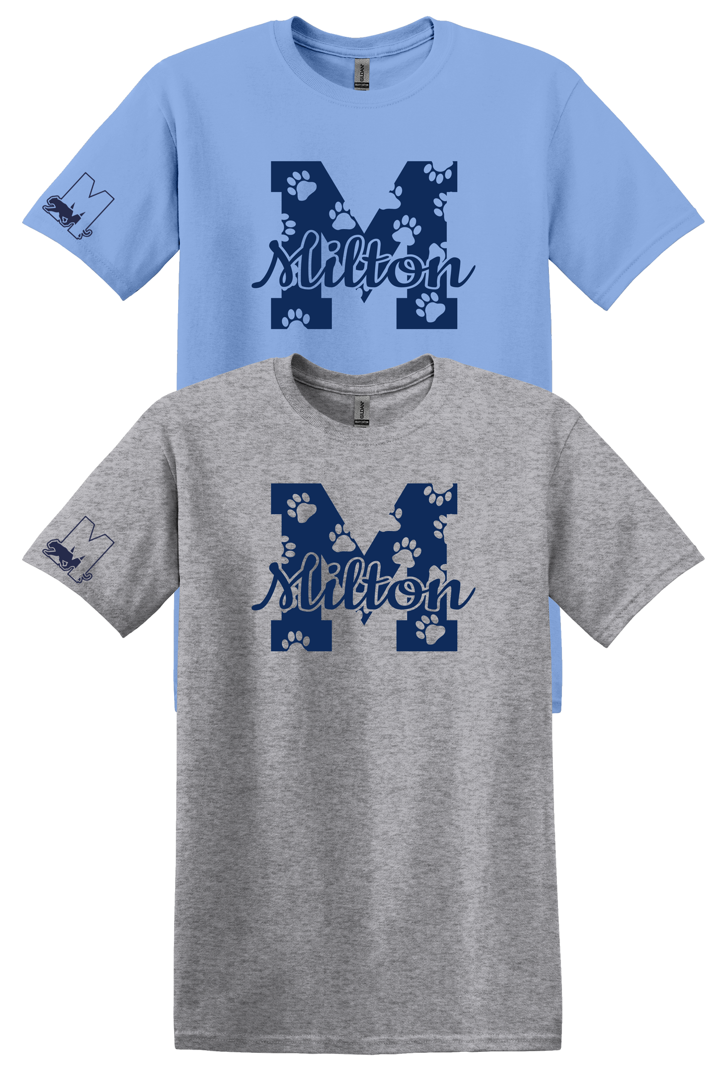 Milton "M" Pawprint T-Shirt (64000) D3