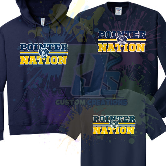 Pointer Nation- Gray, Navy, or Gold