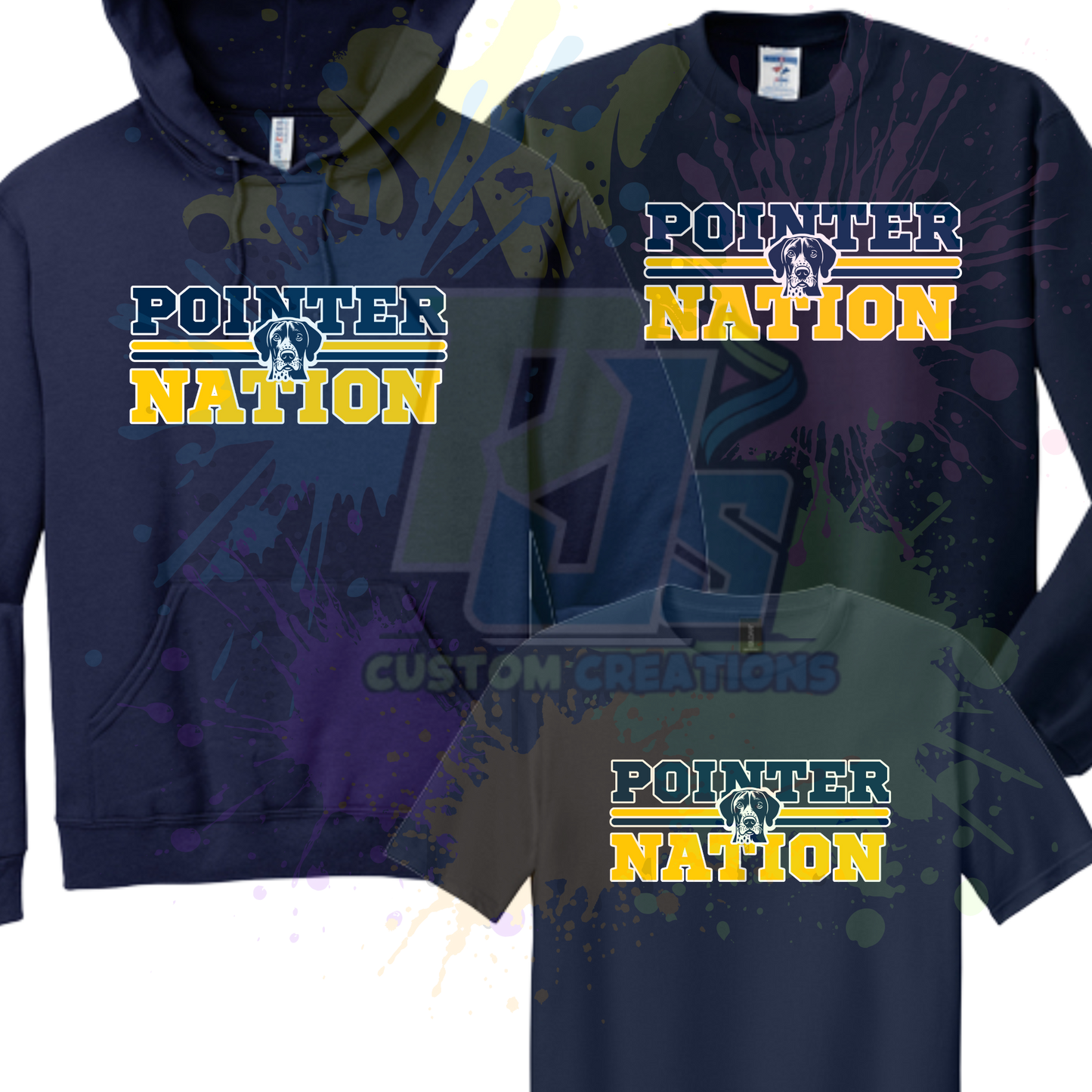 Pointer Nation- Gray, Navy, or Gold