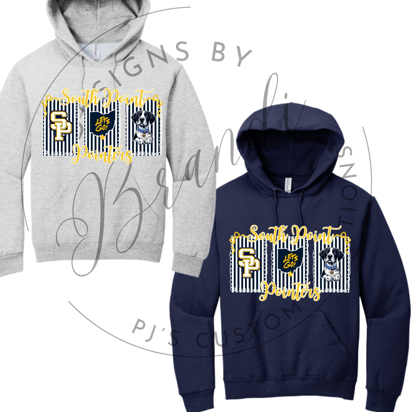 Navy Stripe SP Crew/Hoodie- Jerzees Nublend