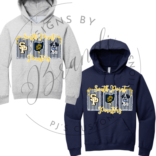 Navy Stripe SP Crew/Hoodie- Jerzees Nublend