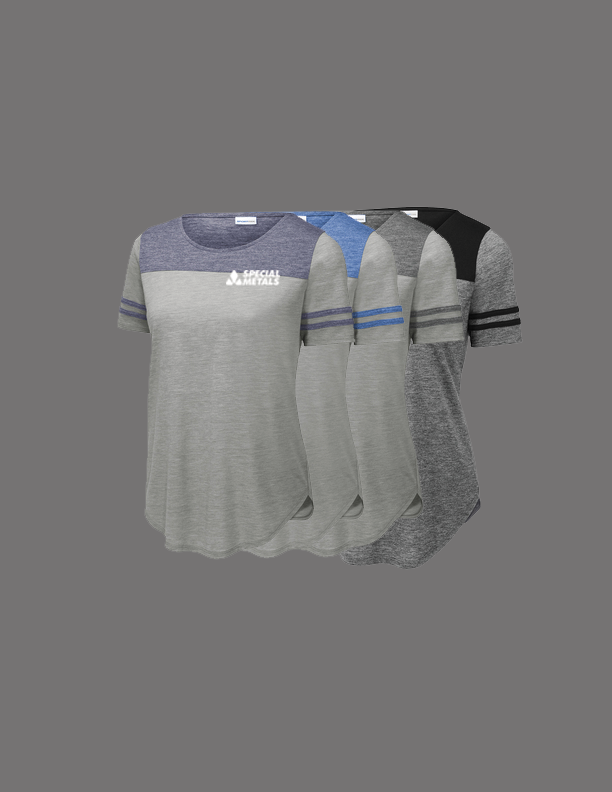 Sport-Tek ® Ladies PosiCharge ® Tri-Blend Wicking Fan Tee SN-LST403