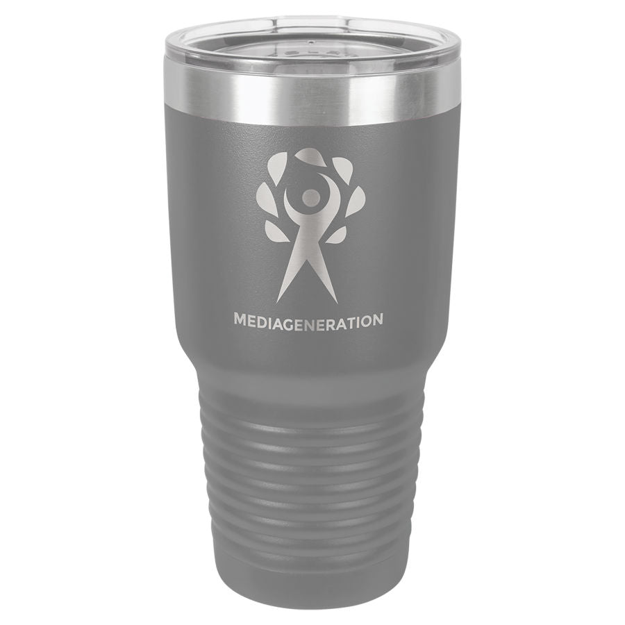Polar Camel 30 oz. Stainless Steel Ringneck Vacuum Insulated Tumbler w/Clear Lid